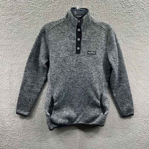 Simply Southern Womens Sweatshirt Medium Gray Quarter Snap Fleece Athleisure - Picture 1 of 10